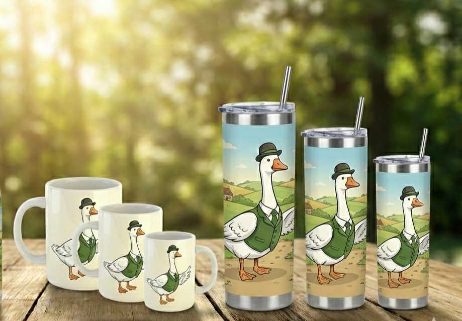 cups with goose